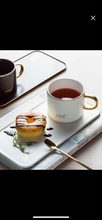Load image into Gallery viewer, Ceramic Tea/Coffee Cup with Tray Saucer and Spoon
